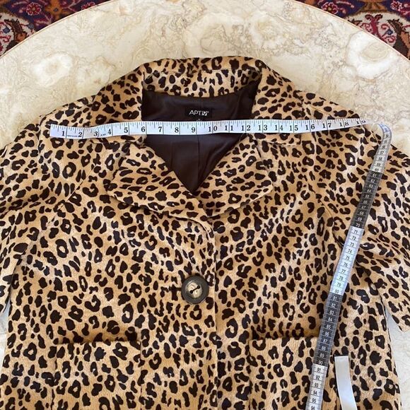 Apt.9 Leopard Print 50’s Style Teddy Jacket - Picture 12 of 16